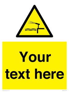 Custom warning water cannon